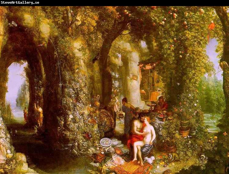 Jan Brueghel Jan Brueghel the Elder, A Fantastic cave with Odysseus and Calypso